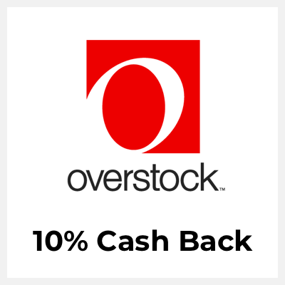 Overstock 10% Cash Back